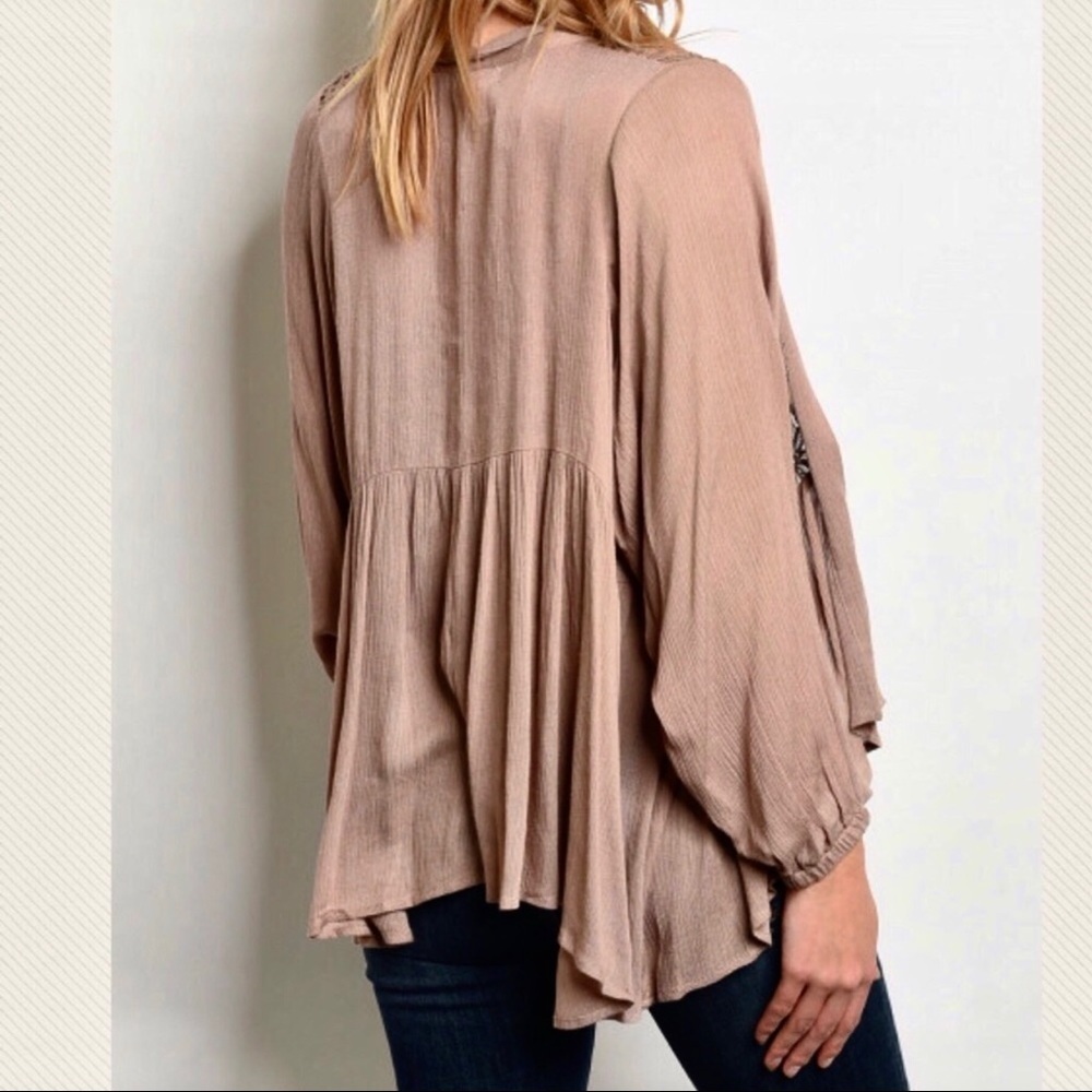 Cypress crochet lace asymmetric kimono cardigan - Picture 2 of 8